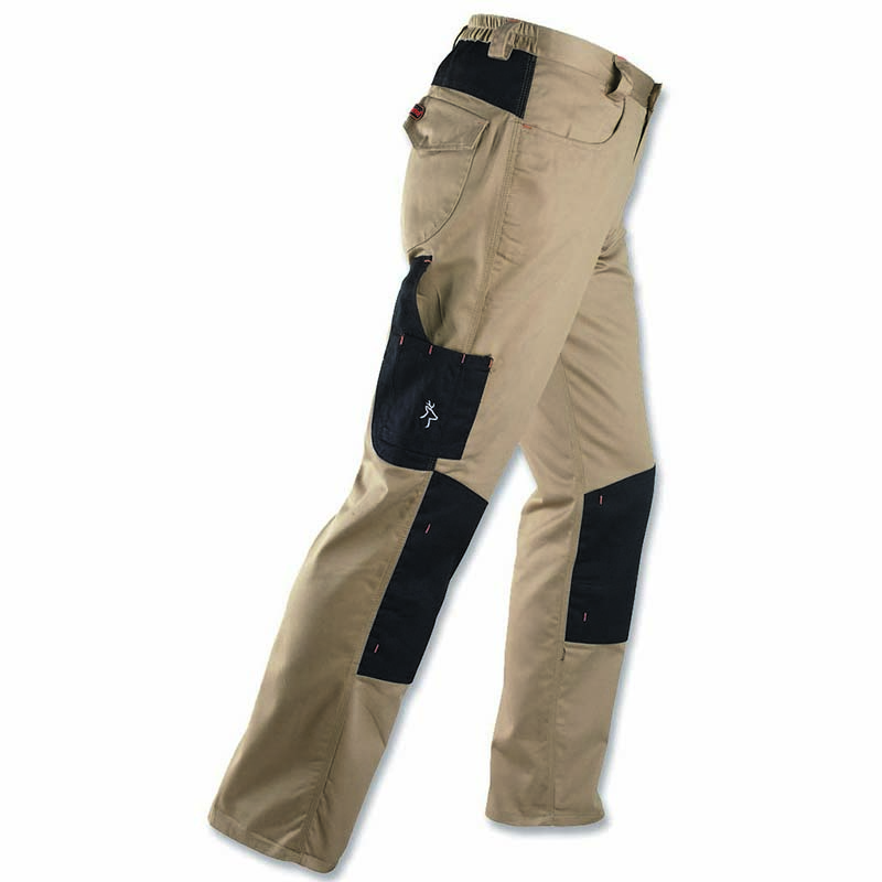 KAVIR - Multi-pocket work pants (Beige-black) - Kapriol